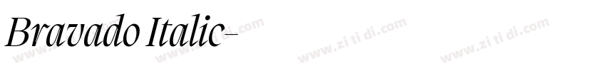 Bravado Italic字体转换 Bravado Italic字体转换